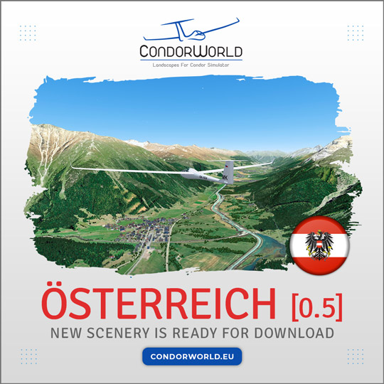 E-shop CondorWorld.eu: Osterreich [0.5] scenery for Condor 3 Simulator