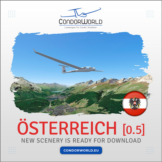 E-shop CondorWorld.eu: Osterreich [0.5] scenery for Condor 3 Simulator